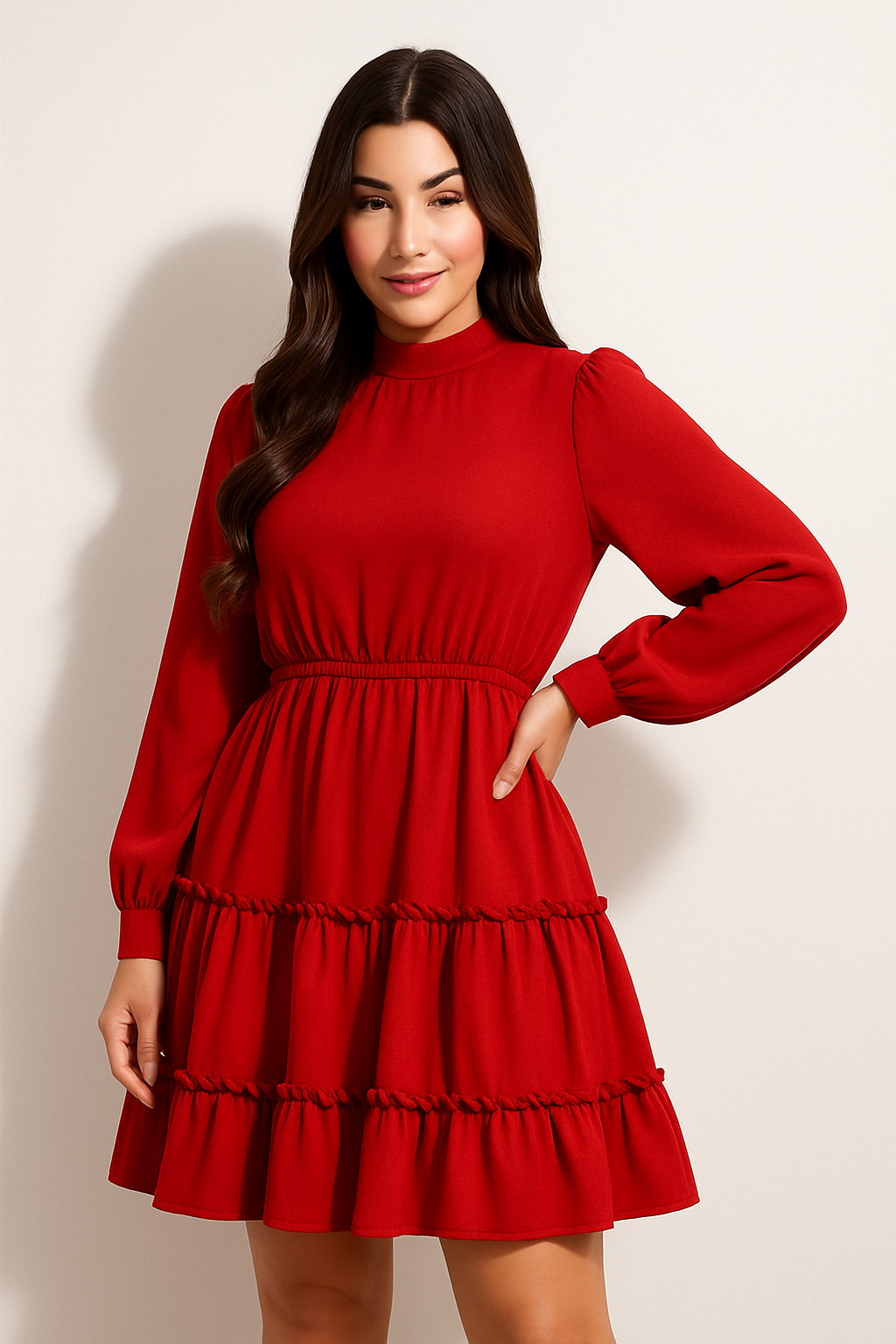 Vestido Curto Manga Longa - Lunara