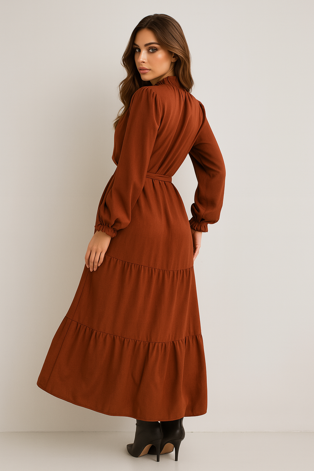 Vestido Longo Manga Longa - Lunara