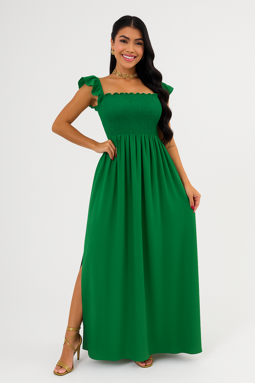 Vestido Longo Duna Latex - Lunara