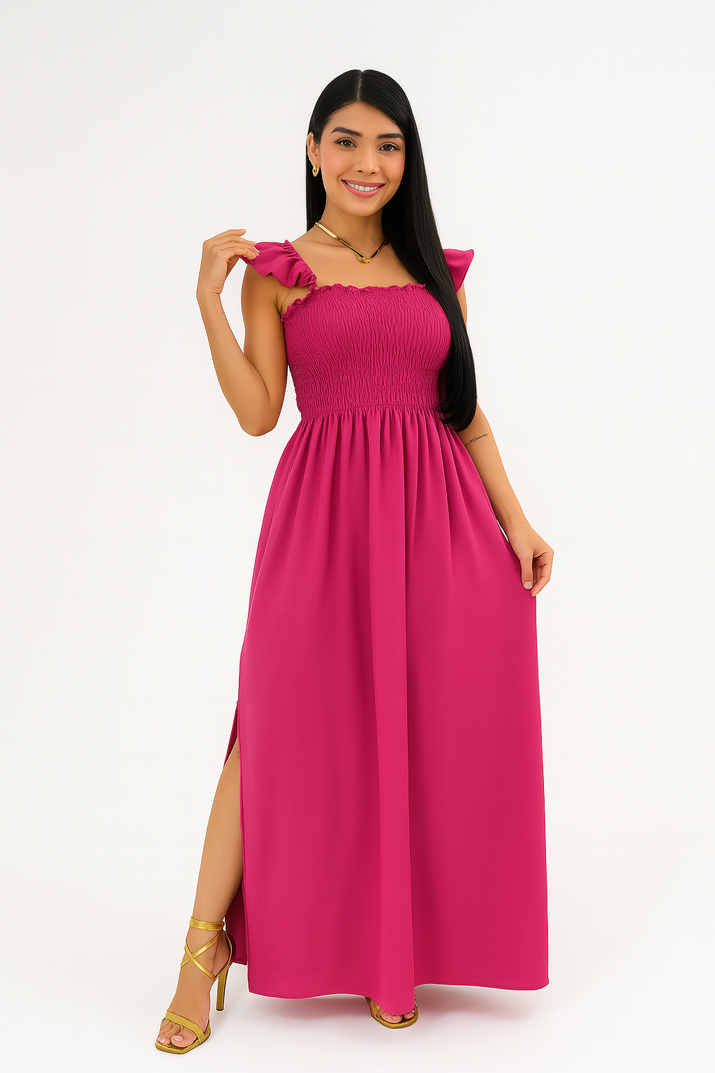 Vestido Longo Duna Latex - Lunara