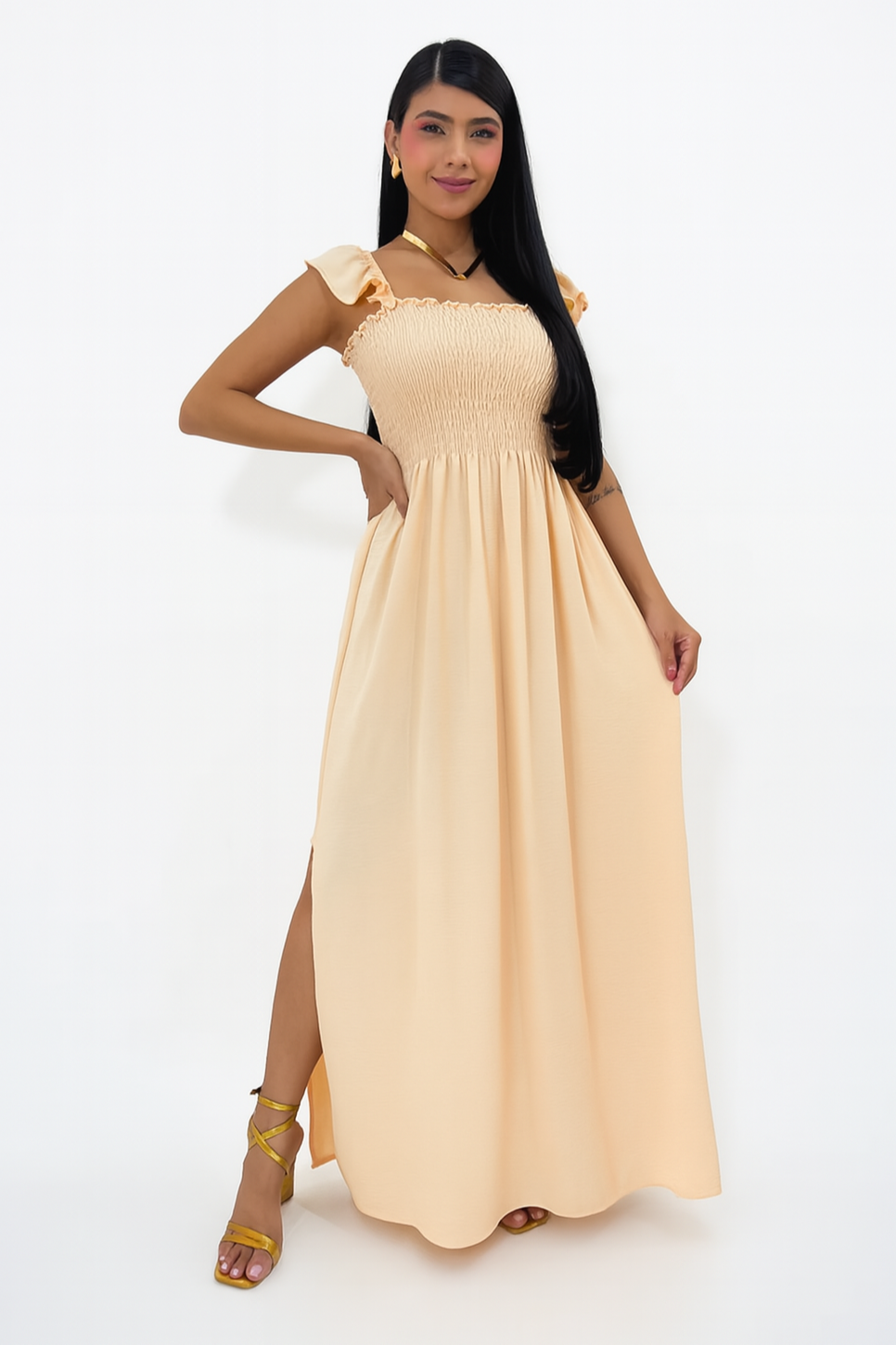 Vestido Longo Duna Latex - Lunara
