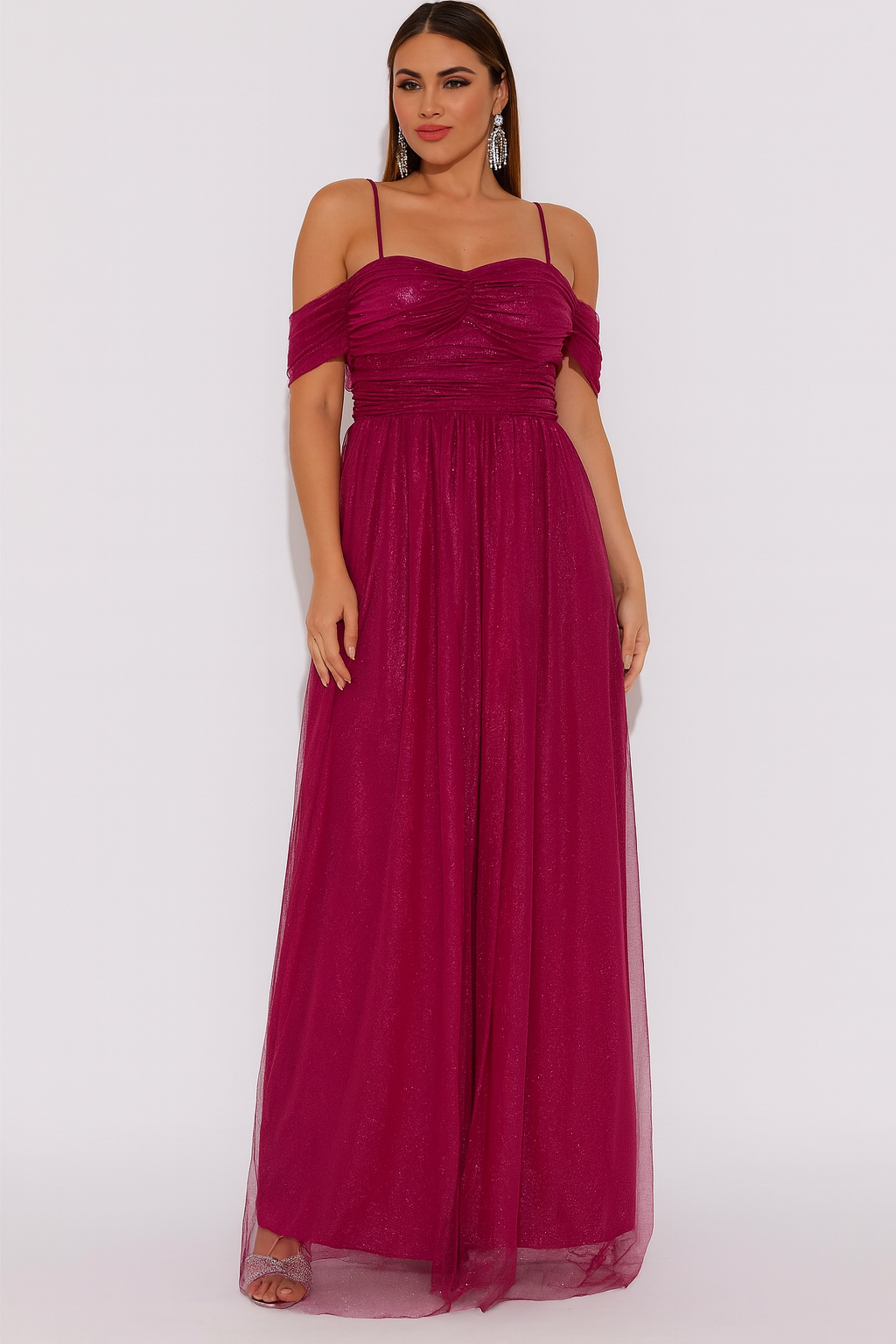 Vestido Longo de Tule - Lunara